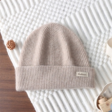 2025年秋季新款双层加厚针织儿童羊绒帽时尚休闲百搭，帽子，联起羊绒