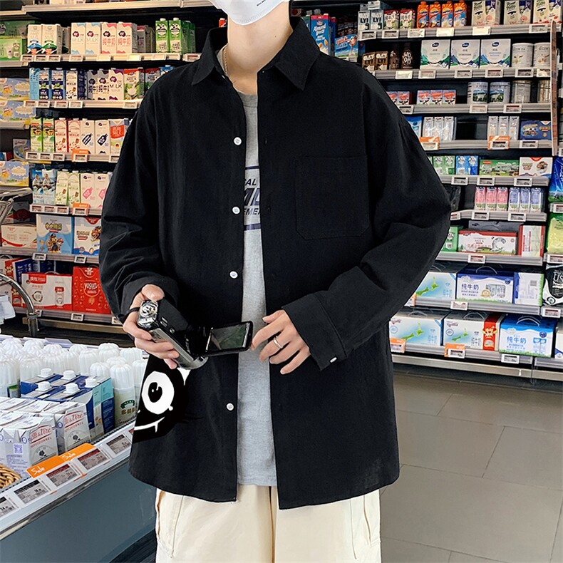 CS15035-P38长袖衬衫男士大码宽松衬衣男寸衫男寸衣,男装衬衫,电商A040