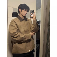 巴恩风外套男春秋季底特律工装夹克cleanfit棒球服网B140-P70，男装夹克，星座910-1