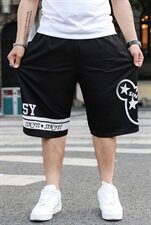 男士潮流宽松运动百搭短裤男生休闲潮牌五分运动裤加大码591款，男装休闲裤，星座802