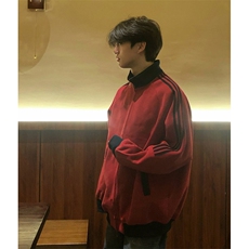 抖音得物高品质26春装美式高街重磅结构拼接织带立领卫衣外套CM42，女装短外套，电商A486