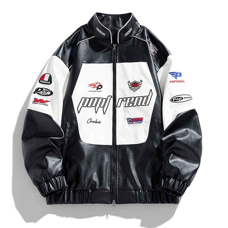 个性拼接皮衣机车服JK2168-P100,男装皮衣,星座210-1