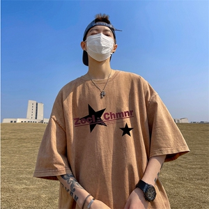 量大优 可供抖音视频 支持得物品质配合二开 美式水洗短袖t恤SX69图片