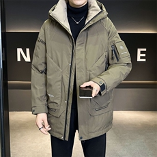 中长款羽绒服男冬季2025新款连帽加厚外套C317-Y81825-P245，男装羽绒服，电商C317