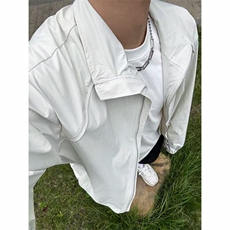 现货~紫红色男女夏季立领结构设计感速干防晒外套F25217批58，男装防晒衣，星座1004-6
