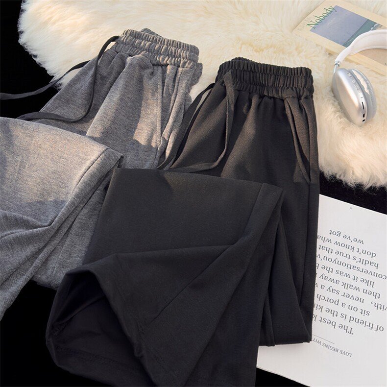 2025新款糯米卫裤垂感阔腿裤直筒运动裤子ins中性现货K8314-P35，男装休闲裤，星座512-3