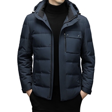 CSYR97689钱塘2020-2冬季厚款商务休闲有帽中年男士羽绒服P240，男装羽绒服，钱塘207-2