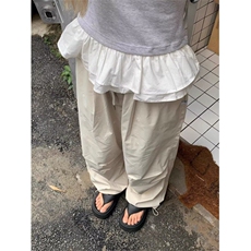 新款宽松休闲裤男韩版潮流百搭裤子夏季薄款坠感阔腿拖地长裤，男装休闲裤，四季星座505