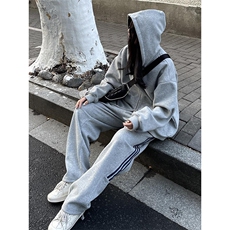 抖音得物品质二开26春装男女美式高街结构双拉链开衫卫衣外套，女装短外套，电商A486