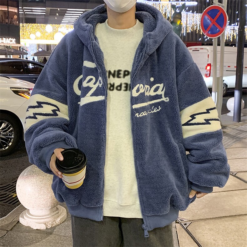 秋季ins潮情侣休闲卫衣美式复古爱心刺绣抽绳连帽开衫W6391-P58,男装棉衣,星座512-2