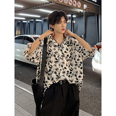 潮男碎花百搭衬衫A071-T21-P38，男装衬衫，电商A071