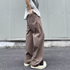 休闲裤男夏季冰丝速干宽松直筒裤子新款伞兵运动长裤女M6833-p43，男装休闲裤，星座1008