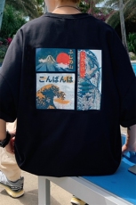 1港风印花情侣日系风潮大码M-5XL短袖T恤男DT7645P30控45，男装T恤，星座226-2