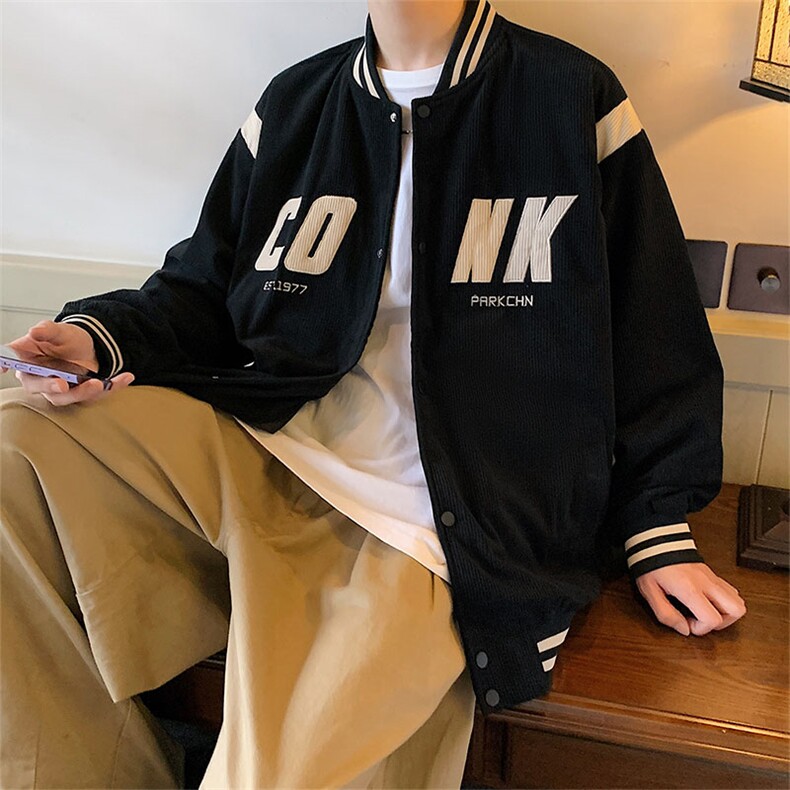 秋冬复古街头灯芯绒棒球服飞行员外套潮牌机能JK911-P80-控118,女装短外套,电商A021