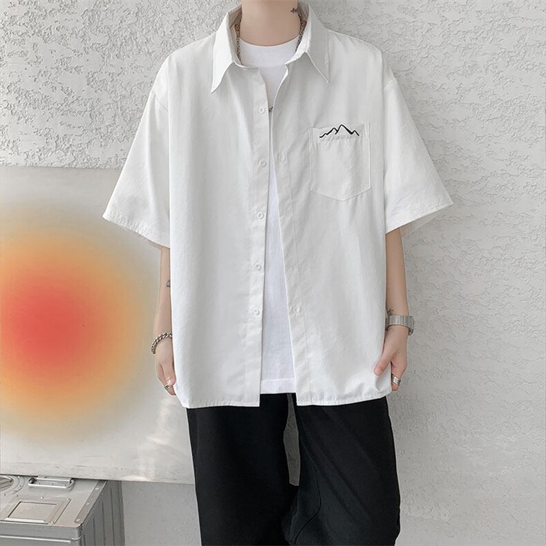 CS1143-特批25控49夏薄款冰丝面料大码短袖衬衫防晒透气外套,男装防晒衣,电商A059