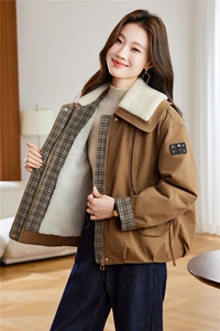 现货！2025冬季新款加绒加厚棉衣棉服女图片
