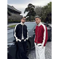 主推款!400克重磅流行美式撞色百搭开衫卫衣KS55077特p62控98，男装卫衣，四季星座610B