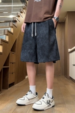 ！2026夏季新款男士冰丝短裤潮牌宽松脏脏五分裤DK329特P30，男装牛仔裤，电商B220