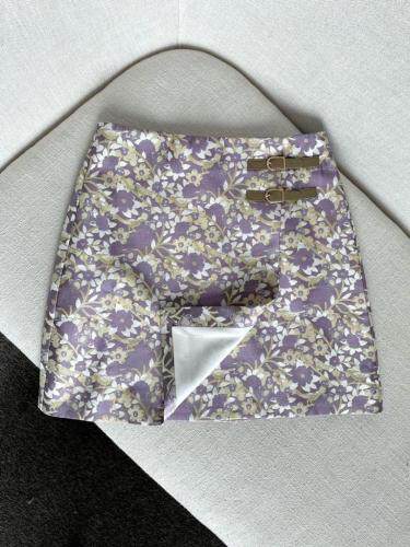 提花皮扣半裙，整套搭配无敌，女装半身裙，BD