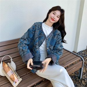 新中式风刺绣短外套女2025冬新款设计感小众圆领开衫小个子超好看图片
