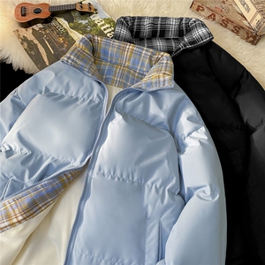2025格子棉衣外套男女面包服加厚保暖棉服棉袄可二开P38-1661图片