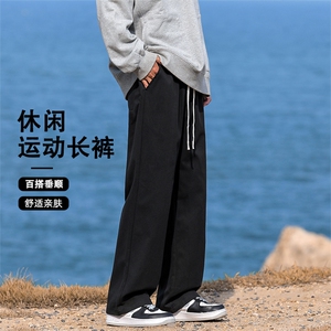 秋季2024新款美式潮牌纯棉直筒宽松阔腿拖地休闲长裤K628-特批-35图片