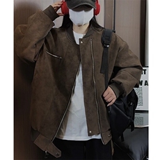 现货抖音得物品质网图情侣外套皮夹克灰色JK309，男装夹克，星座1904A