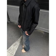 美式复古飞片合页解构翻领拉链夹克男女春秋季cleanfit飞行员外套，男装夹克，星座1210-1