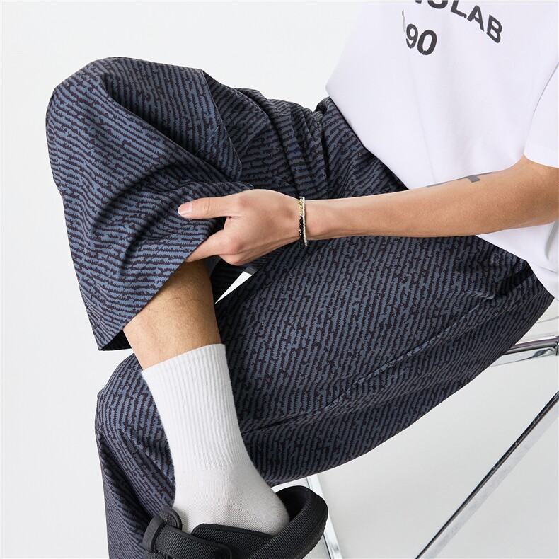 2025夏季新款潮流设计感冰丝宽松休闲裤B315-K25750-特p25控48,男装休闲裤,电商B315