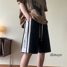 XZ616夏季新款麂皮绒印花拼接短裤休闲五分裤TY857P45控58，男装牛仔裤，星座512A（原616）