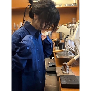 1:1长袖衬衫春秋日系帅气ins韩版潮流宽松薄款衬衣外套 CS806图片