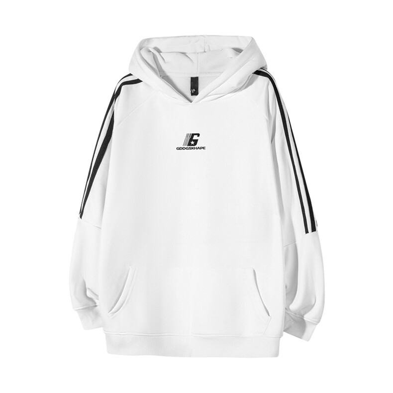 春秋冬复古休闲线条连帽卫衣男潮大码宽松外套WY00662/P55加绒P60，女装短外套，电商B316