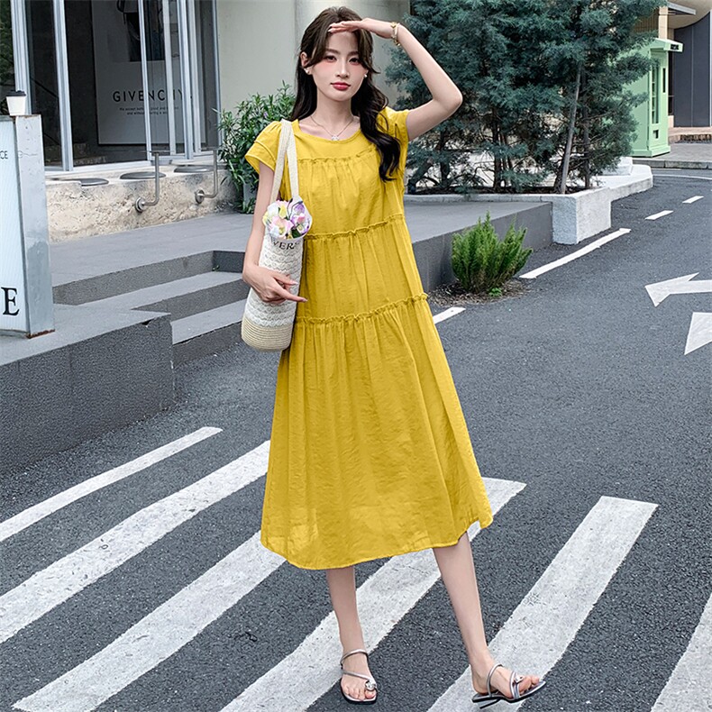 2026年夏季新款时尚潮流舒适飘逸大摆仙女多色连衣裙,女装连衣裙,心心服饰