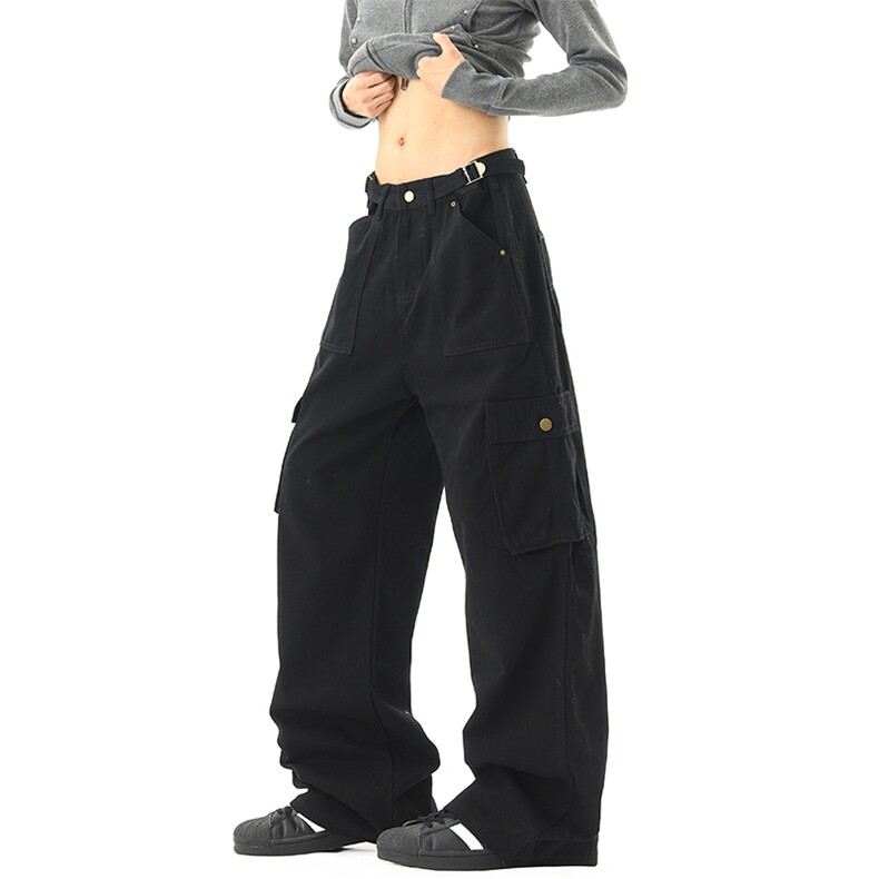美式高街多口袋工装裤男女宽松休闲水洗长裤08XZ211-1-k2572-p65,男装工装外套,星座211-1