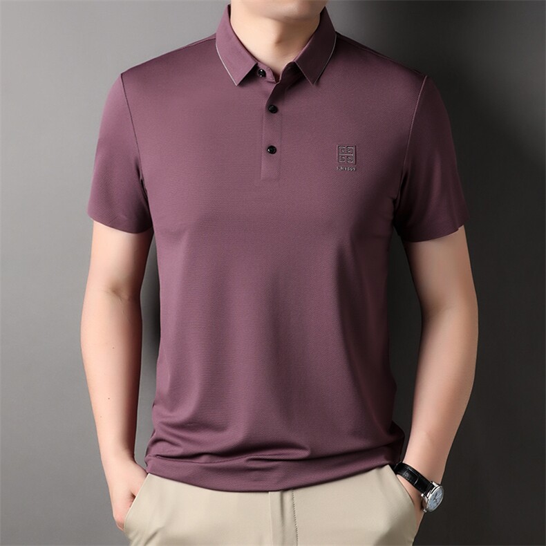 2023新款夏季新款polo衫男士短袖商务T恤刺绣父亲节衣服翻领保罗,男装T恤,电商B212（原钱塘6029）