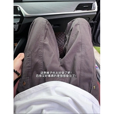 美式复古水洗做旧工装裤褶皱直筒休闲裤原宿风G379P45，男装牛仔裤，电商D256