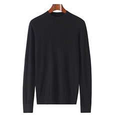 半高领羊毛衫男时尚简约针织毛衣秋冬纯色套头打底衫，男装羊毛衫，总能电商供货