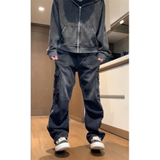 A408-1-23KG60415-P65-X89-M-3XL高街休闲多口袋牛仔裤（视频），男装牛仔裤，电商A408