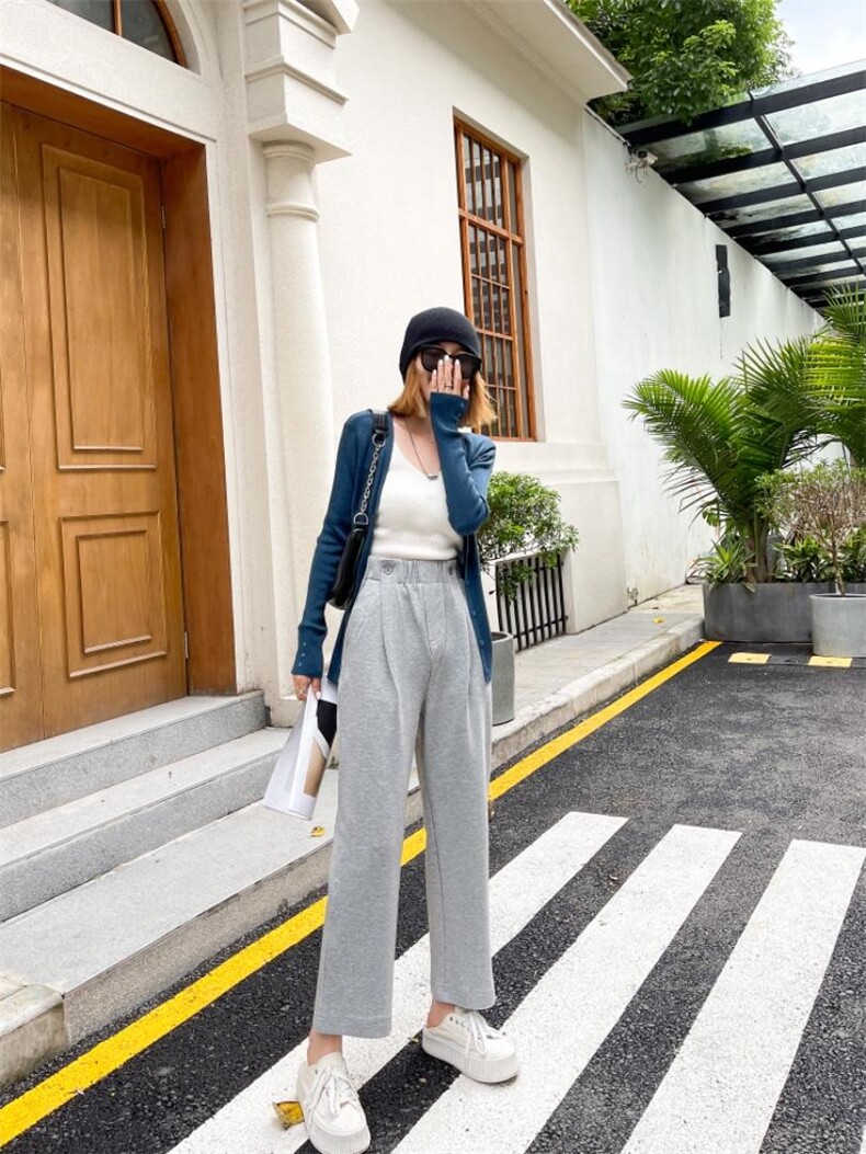 秋季卫裤空气层两色，女装休闲裤，LC裤子