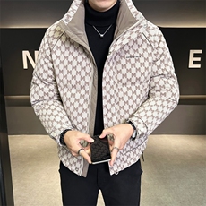 标50羽绒服男2025时尚印花白鸭绒保暖外套男上衣B317/5518/P195，男装羽绒服，电商B317