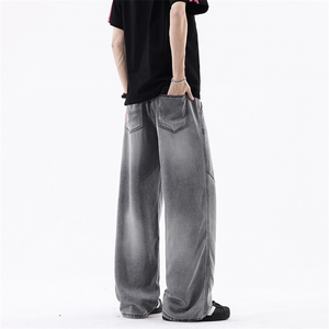 B221 美式ins高街宽松直筒莱赛尔冰丝牛仔裤 LK25517-特P45控88图片