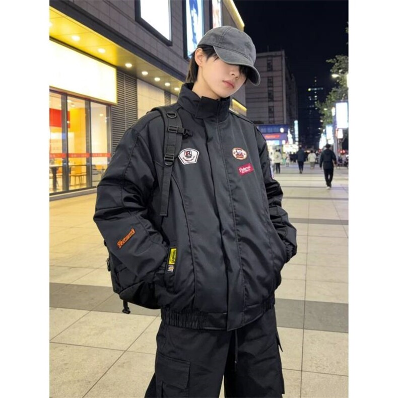 [001]棒球服外套男女春秋新款情侣休闲立领夹克A079-JK601-P68图片