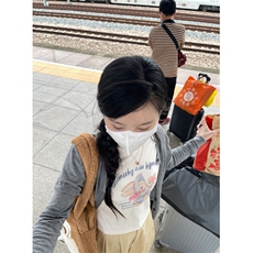 T00796-P35粉嫩少女甜美短款正肩短袖卡通印花纯棉T，男装T恤，星座617A-2