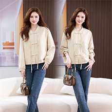 女装新中式外套秋季2026新春装夹克休闲上衣，女装短外套，板酷