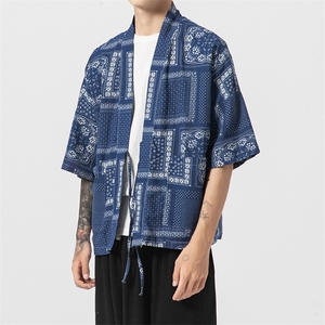 夏季 大码风道袍棉麻开衫男女薄款衬衫日系和服外套 F03/P45图片