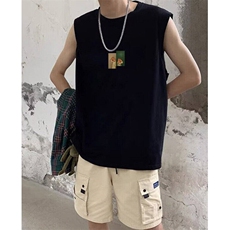 时尚背心男士2025夏季篮球坎肩宽松无袖t恤休闲运动上衣TX38，男装背心/马甲，星座1116A（原606A-3）