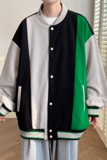 2023春季新品休闲拼接夹克时尚潮棒球服外套男女WY118-P95控价128，男装夹克，电商A441-1