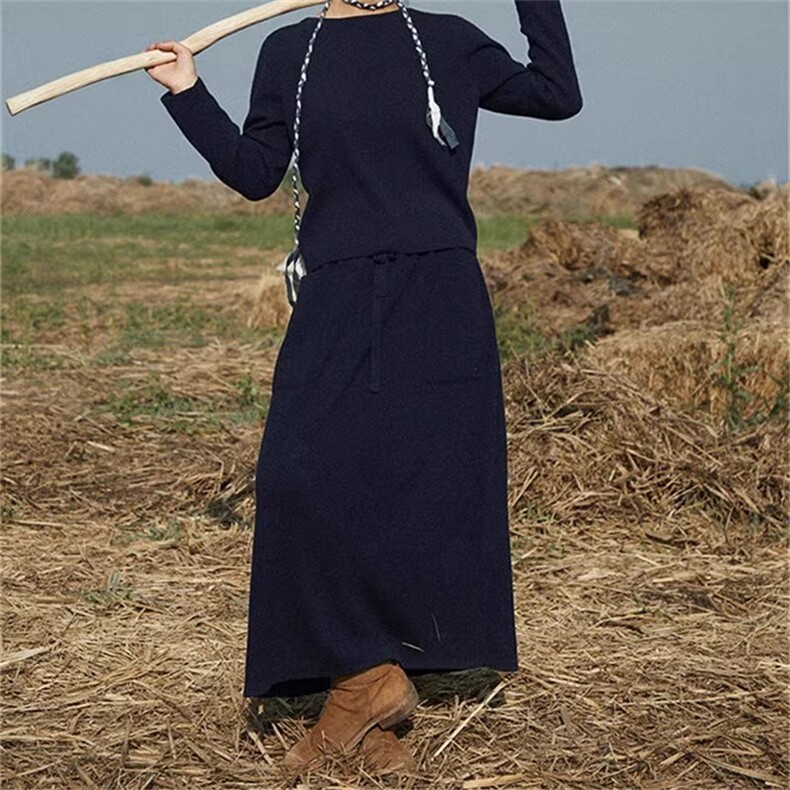 秋冬新款百搭纯色简约高腰中长款时尚气质半身裙,女装半身裙,佳绒包芯纱店