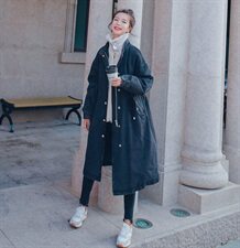 新款！两色假两件羊羔毛夹棉拼接棉衣163-W09-P190-控265，女装棉衣/棉服，拾菱