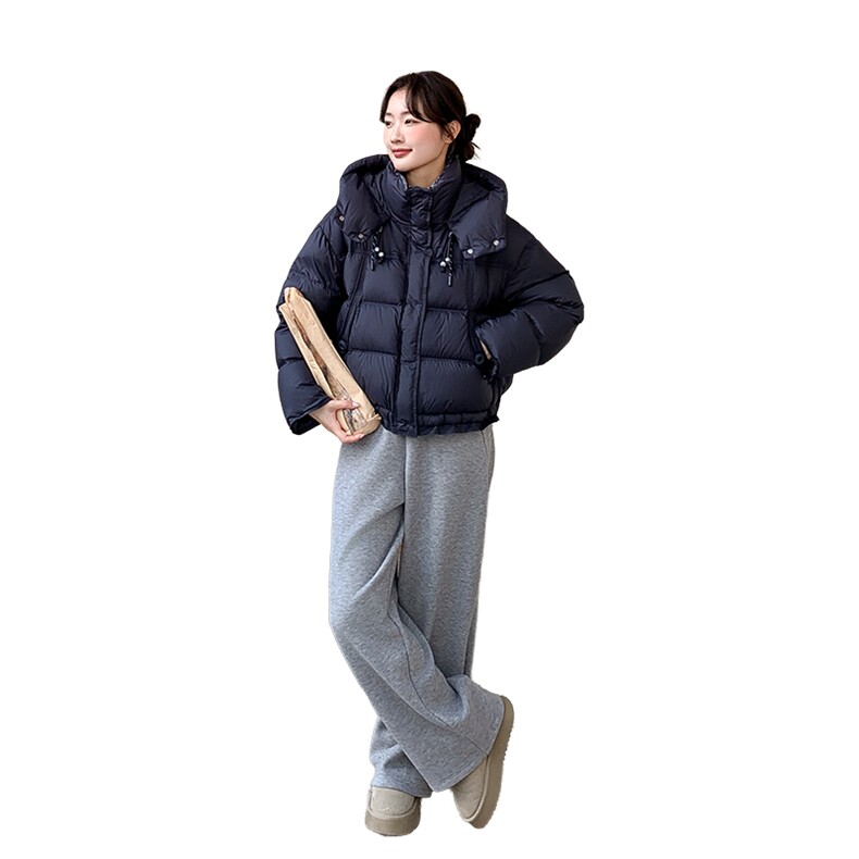 90白鸭绒格子撞色羽绒服1D066-99848-P335-K435,女装羽绒服,1D066-1